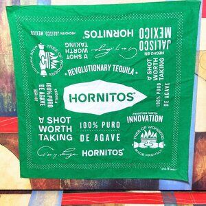 HORNITOS TEQUILA BANDANA ADULT ONE SIZE GREEN AGAVA SPIRITS